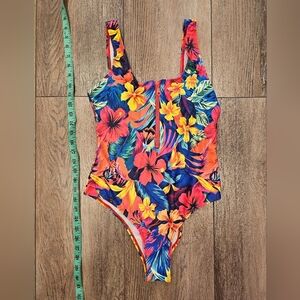 Brand new,  zipper front, swim,  swimsuit, vacation, travel, one piece,  colorfu